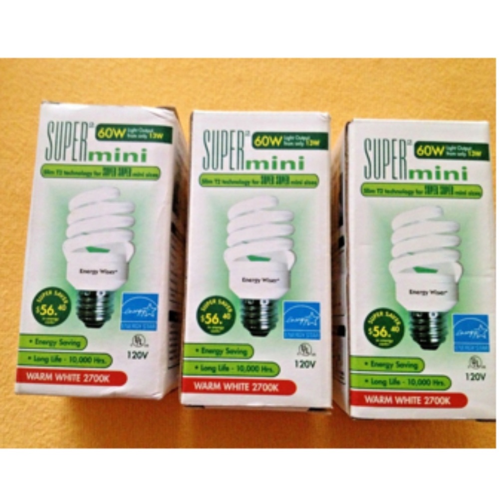 3 Bulbrite CF13SD/LM 13W Super Mini Compact Bulls